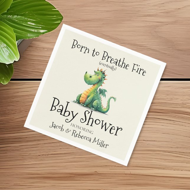 Born to Breathe Fire Baby Shower Napkin (Creator Uploaded)