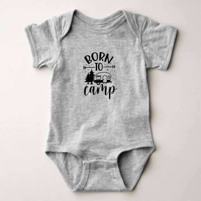 Born to Camp Baby Bodysuit (Front)
