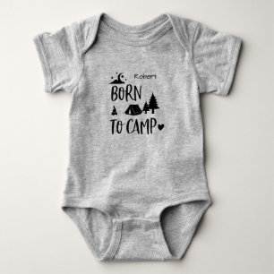 Born to Camp Personalized Baby Bodysuit