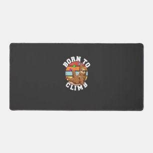 Born To Climb - Bouldering and Rock Climbing Sloth Desk Mat