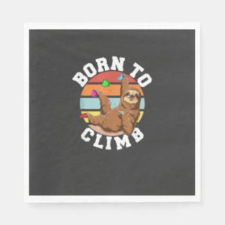 Born To Climb - Bouldering and Rock Climbing Sloth Napkin