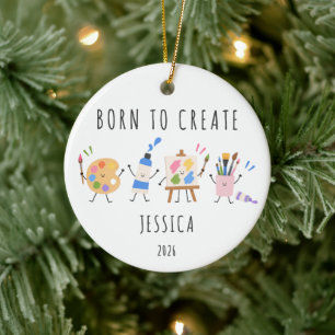 Born to Create Personalized Artist Ornament