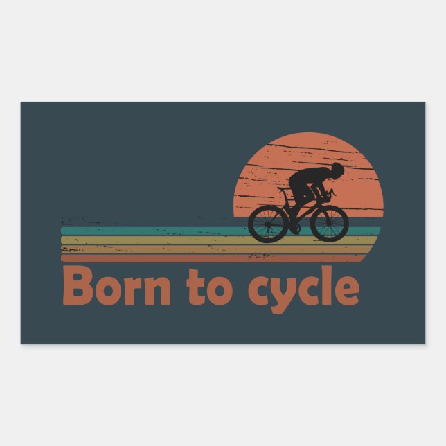 Born To Cycle - MTB Mountain Biking Funny Cycling Sticker (Front)