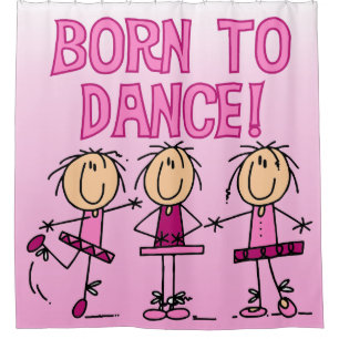 Born To Dance Ballerina Stick Figure Girls