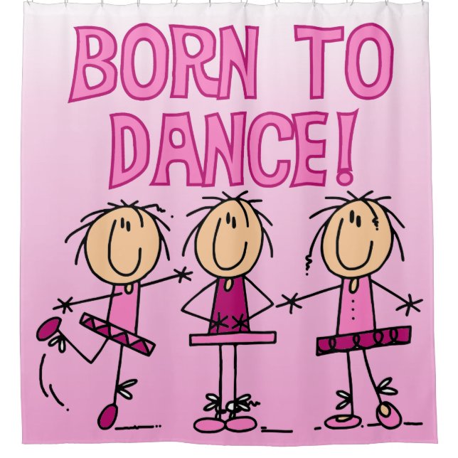 Born To Dance Ballerina Stick Figure Girls (Front)