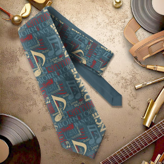 Born to Dance Blue/Red/Gold ID277 Tie