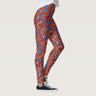 Born to Dance Blue/White/Any Colour ID277 Leggings