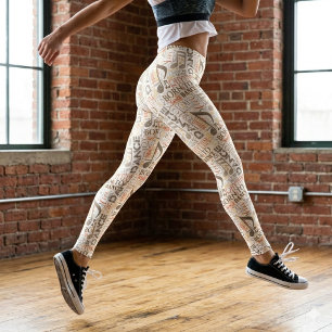 Born to Dance Brown ID277 Leggings
