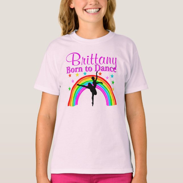 BORN TO DANCE PERSONALIZED DANCER APPAREL T-Shirt (Front)