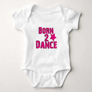 Born to Dance Pink Baby Bodysuit