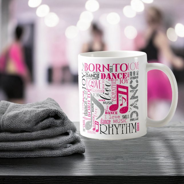 Born to Dance Pink Grey ID277 Coffee Mug (Creator Uploaded)