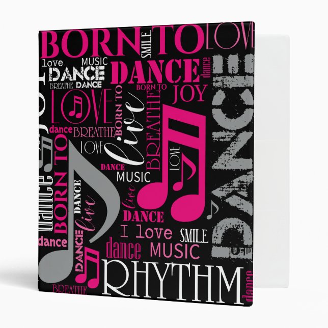 Born to Dance Pink ID277 Binder (Front/Inside)