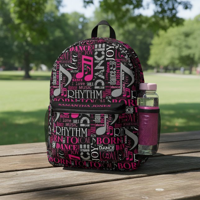 Born to Dance Pink ID277 Printed Backpack (Creator Uploaded)
