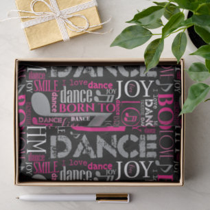 Born to Dance Pink ID277 Tissue Paper