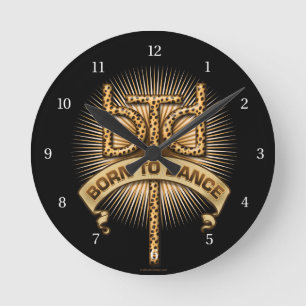 Born To Dance Round Clock