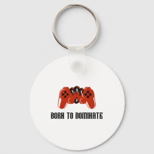 Born To Dominate Gaming Claw Gamer Controller Desi Keychain