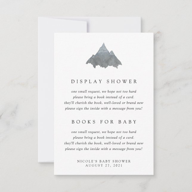 Born to Explore Baby Shower Insert Card (Front)
