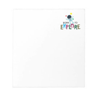 Born to Explore Cute Astronaut Notepad &Stationery