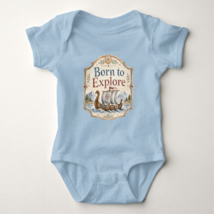 Born to Explore Viking Baby Nursery Bodysuit
