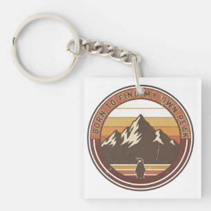 Born to find my own peak-The inspirational penguin Keychain