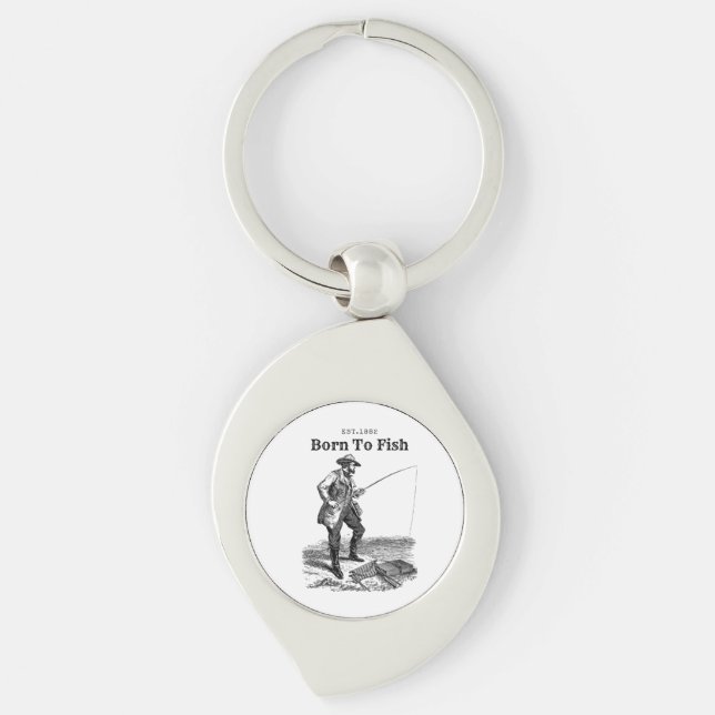 Born To Fish Keychain (Front)