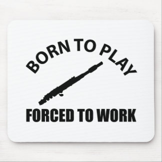 born to flute mouse pad