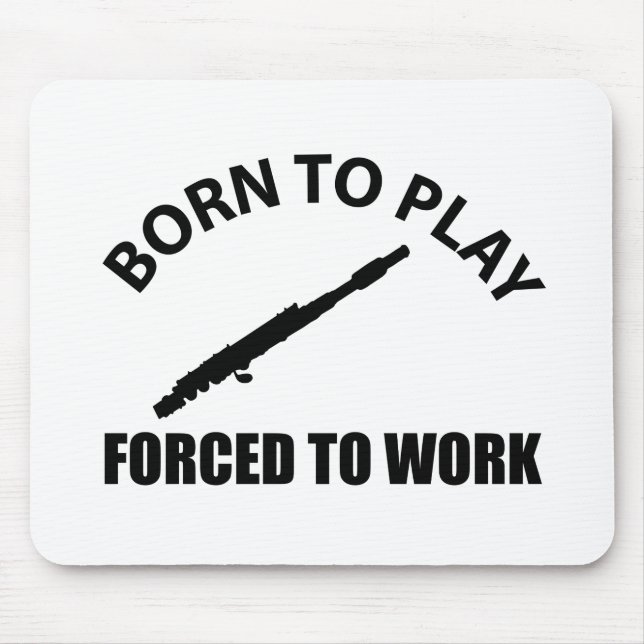 born to flute mouse pad (Front)