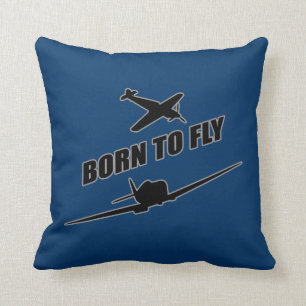 Born To Fly Throw Pillow