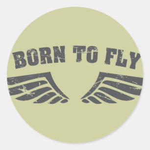 Born To Fly Wings Classic Round Sticker