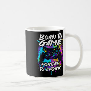 Born To Game Forced To Work - Colourful Graffiti G Coffee Mug
