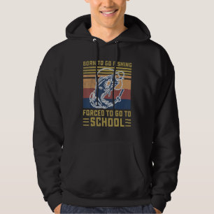 Born To Go Fishing Bass Fish Fisherman Boys Kids Hoodie