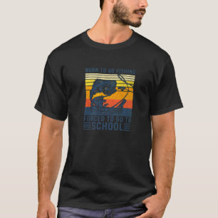 Born To Go Fishing Bass Fish Fisherman Boys Kids T-Shirt