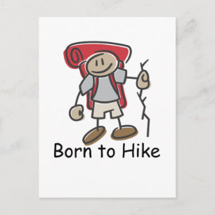 Born to Hike gifts. Postcard