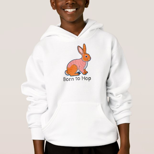 Born to hop Rabbit Illustration  (Front)