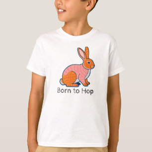 Born to hop Rabbit Illustration  T-Shirt