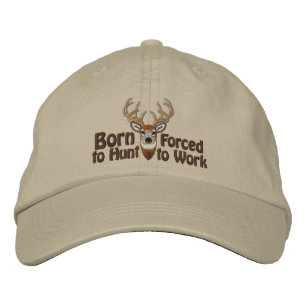 Born to Hunt White Tail Embroidery Embroidered Hat