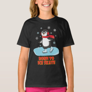 Born To Ice Skate Cute Penguin T-Shirt