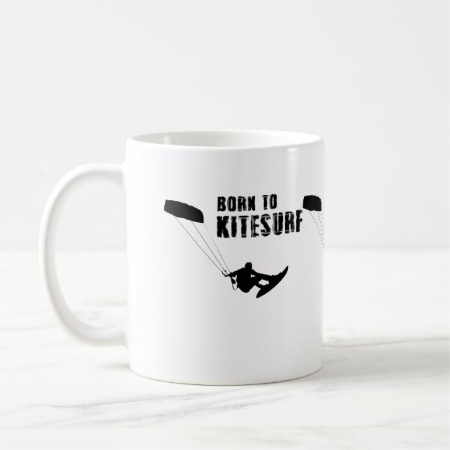 BORN TO KITESURF COFFEE MUG (Left)