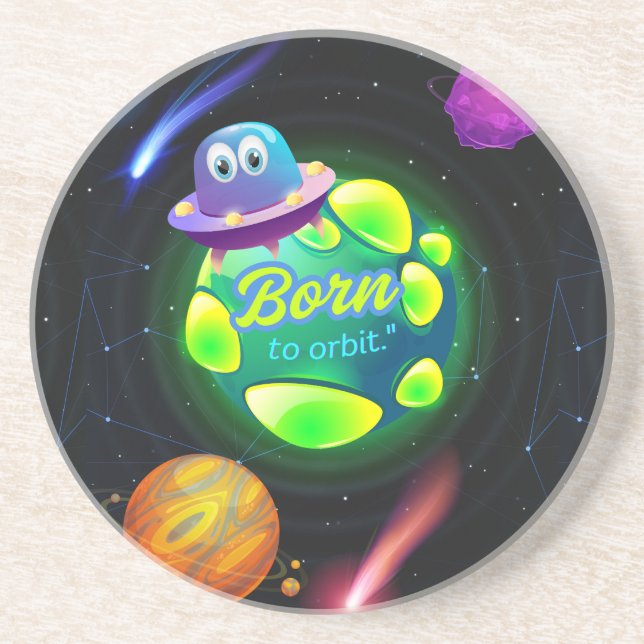 Born to orbit  coaster (Front)