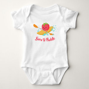 Born To Paddle Kayak Baby Bodysuit