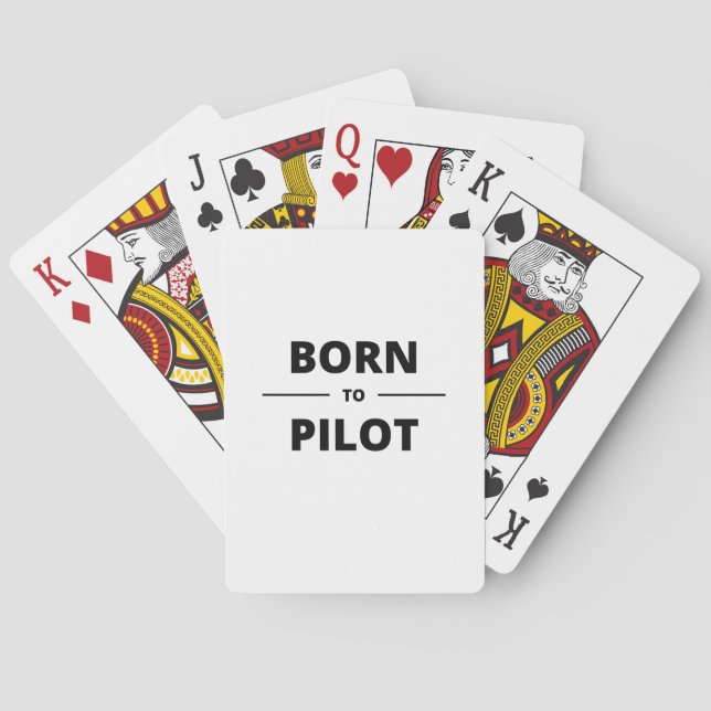 BORN TO PILOT PLAYING CARDS (Back)