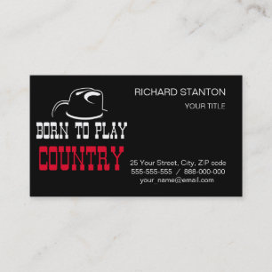 Born to play country business card