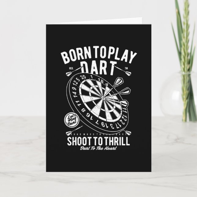 Born To Play Dart Card (Front)