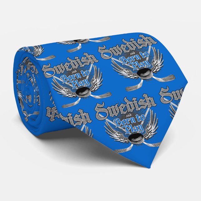 Born To Play (Swedish) Neck Tie (Rolled)