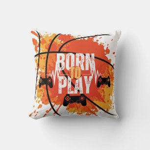 Born to Play Throw Pillow