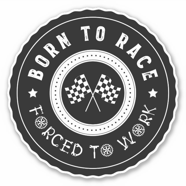 Born To Race Wheel Badge (Front)