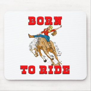 Born to Ride CowGirl Mouse Pad