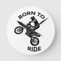 Born to Ride - Motocross Rider Acrylic Wall Clock