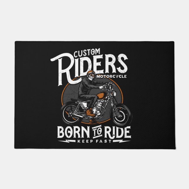 Born to ride Motorcycles Doormat (Front)