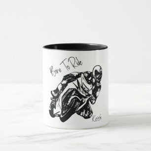 Born To Ride Personalized Name Mug
